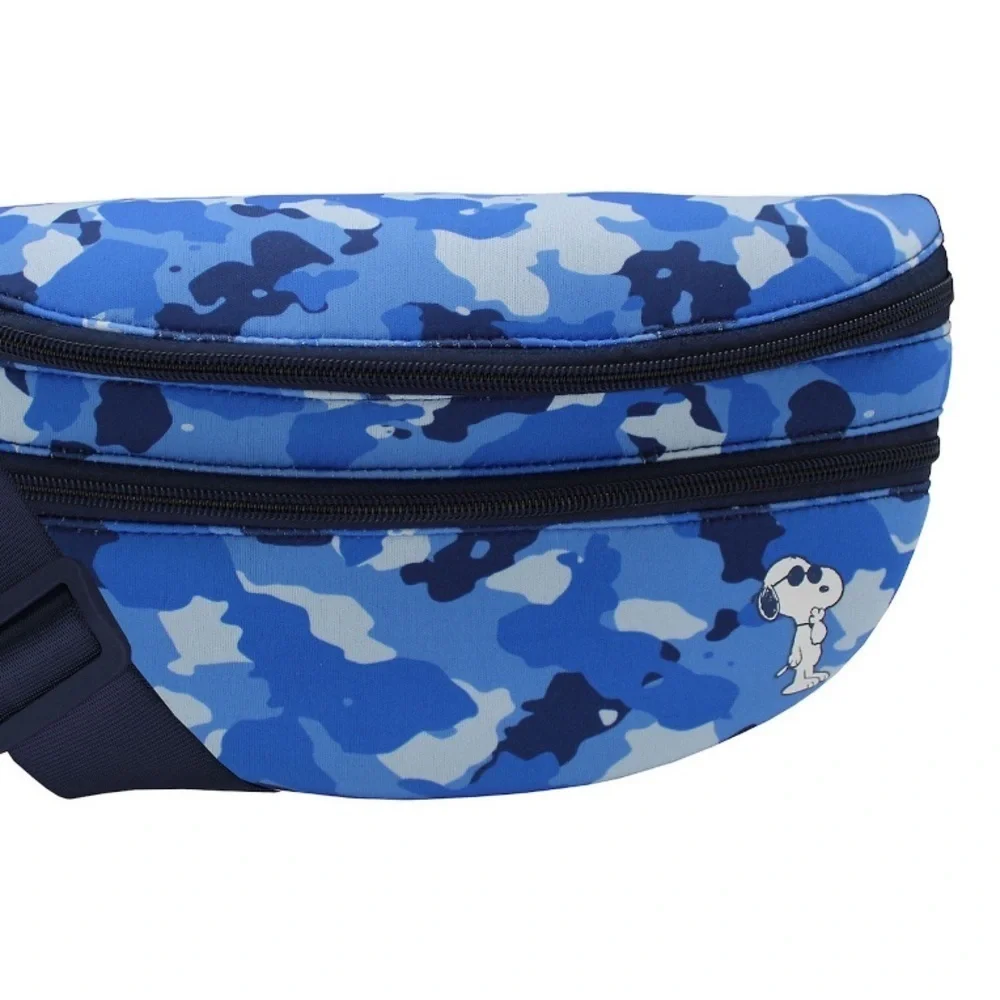 Peanuts Blue Camouflage Waist Bag, snoopy waist Bag,